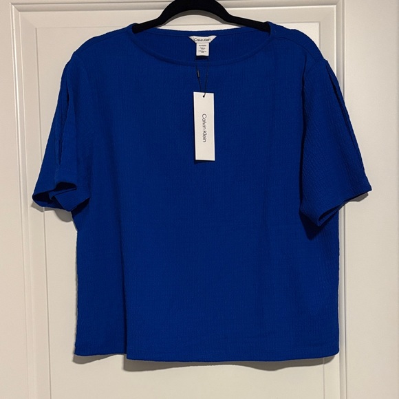 Calvin Klein Tops - NWT Calvin Klein Cobalt Blue Short Sleeve Tee